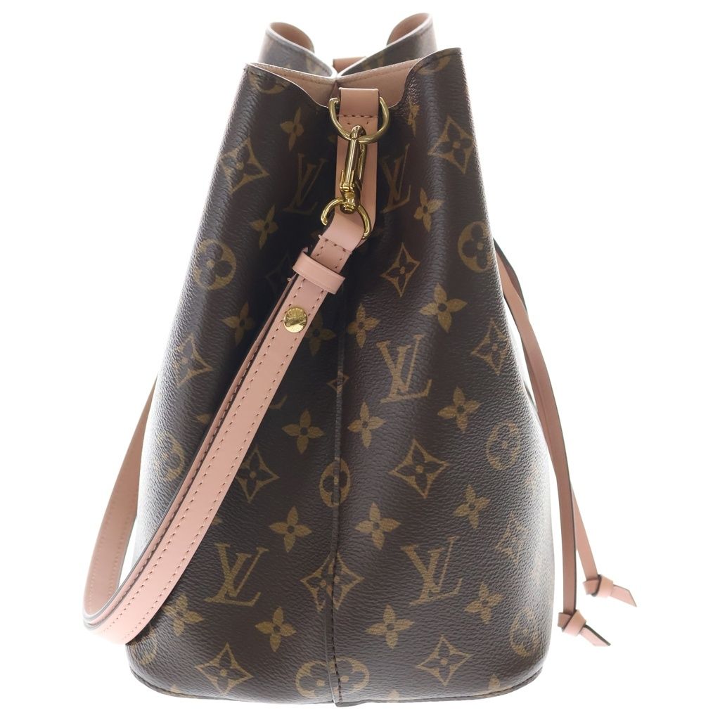 Louis Vuitton Monogram Neo Noe Leather Gold Shoulder Bag Tote Brown Rose Poudre — view 3