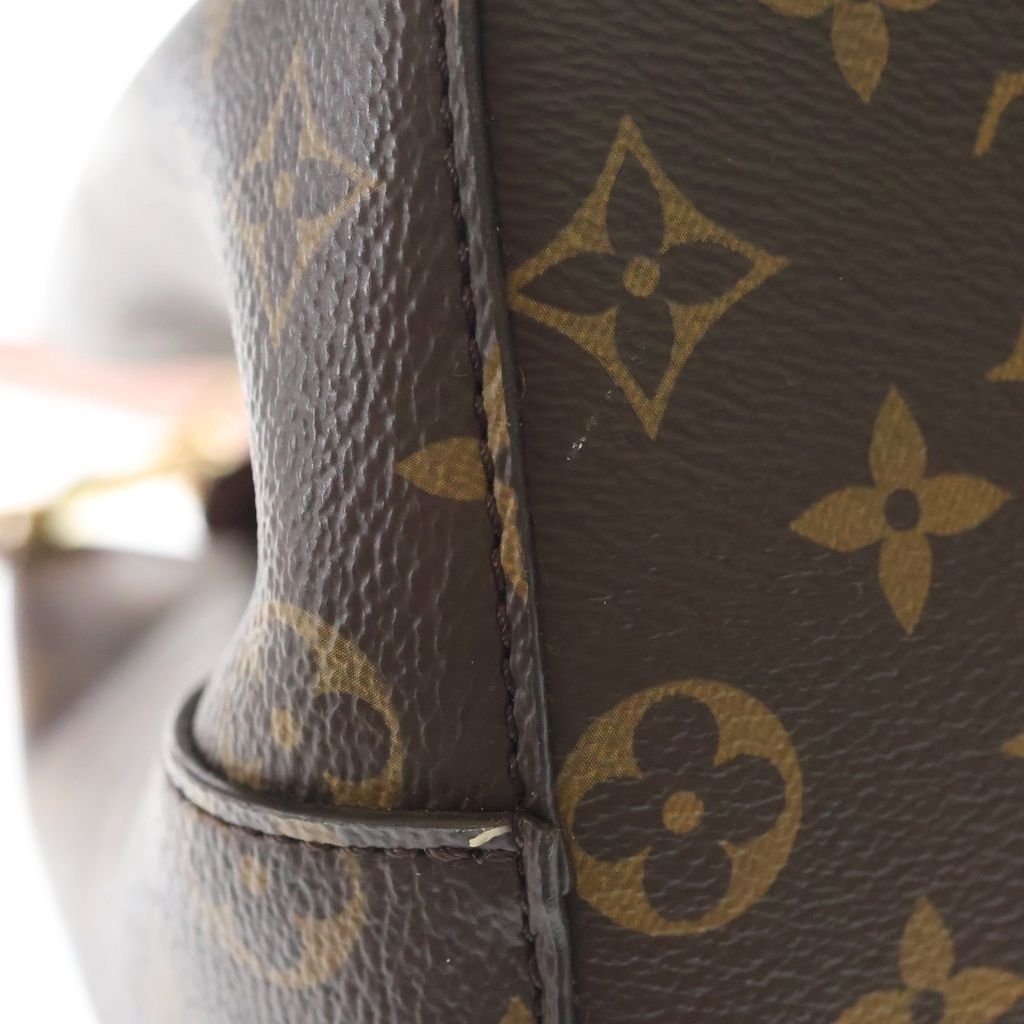 Louis Vuitton Monogram Neo Noe Leather Gold Shoulder Bag Tote Brown Rose Poudre — view 7