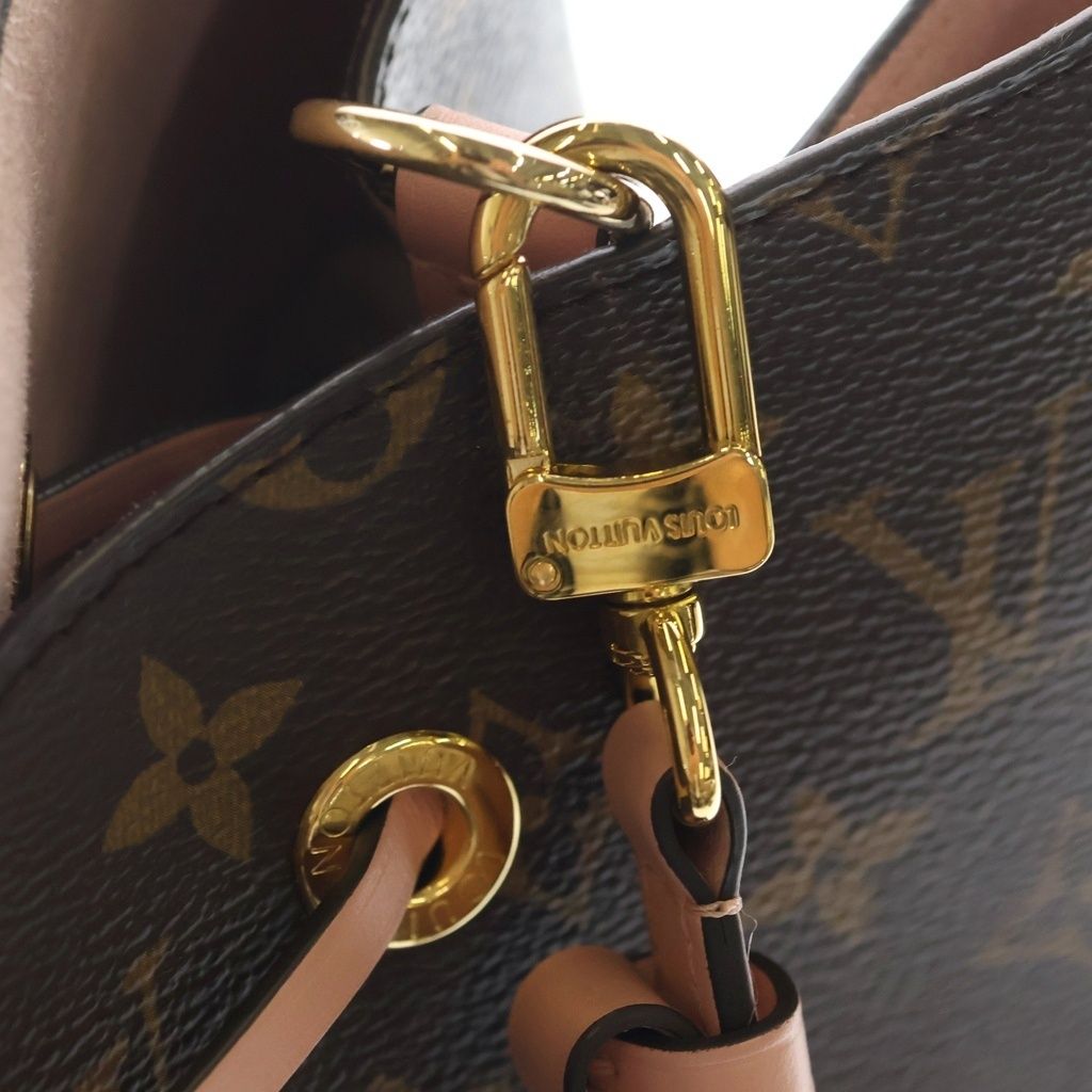Louis Vuitton Monogram Neo Noe Leather Gold Shoulder Bag Tote Brown Rose Poudre — view 6