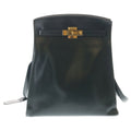 Hermes Kelly Sports GM Box Calf Gold Shoulder Bag Green