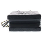Chanel Quilted Small Vanity CC Logo Lambskin Gold 2-Way Chain Shoulder Bag Black — view 4