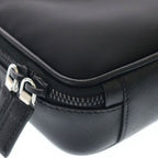 Prada Re-Nylon Saffiano Shoulder Bag Nylon Triangle Logo Plate Black — view 5