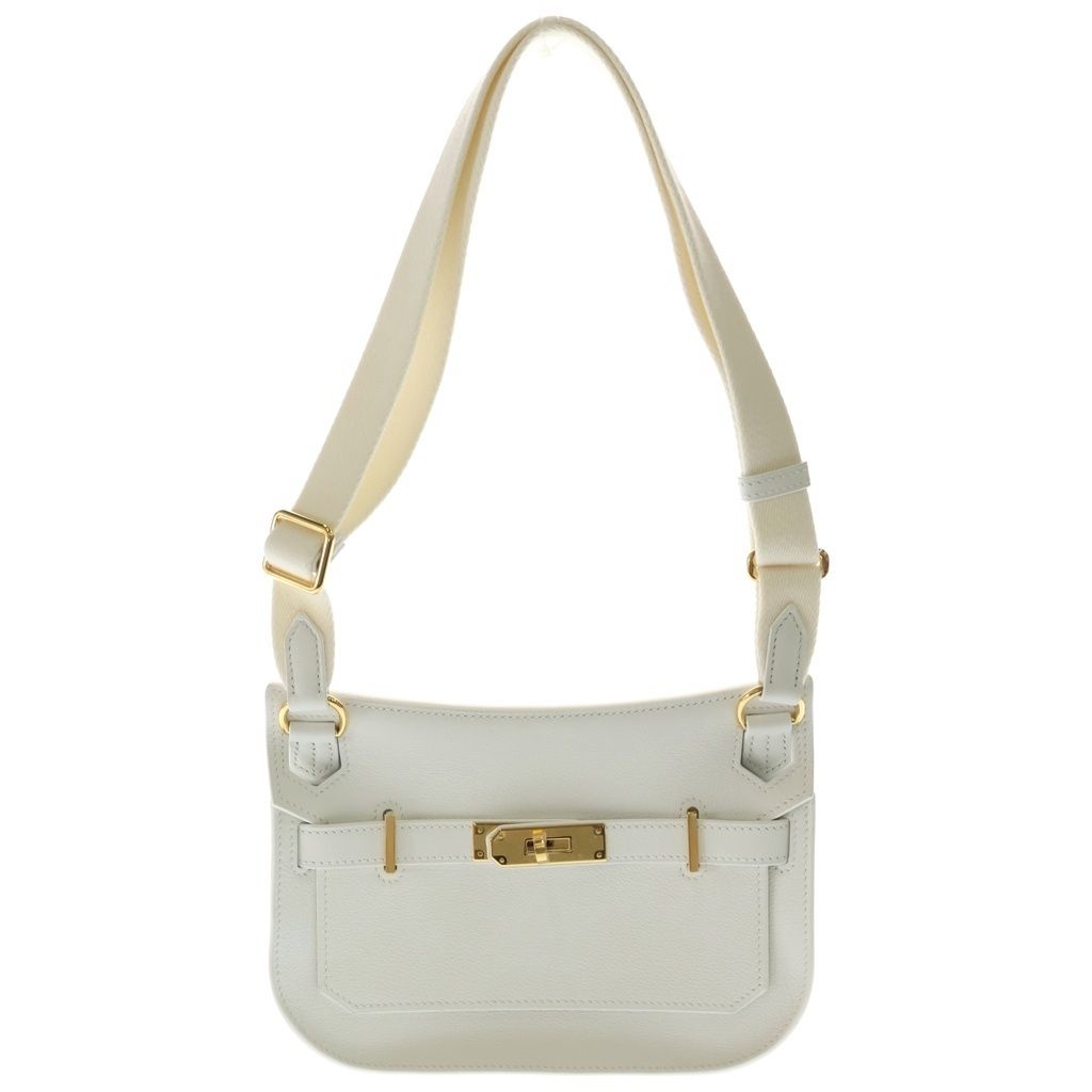 Hermes Gipisi Eru Mini Swift New White Gold Shoulder