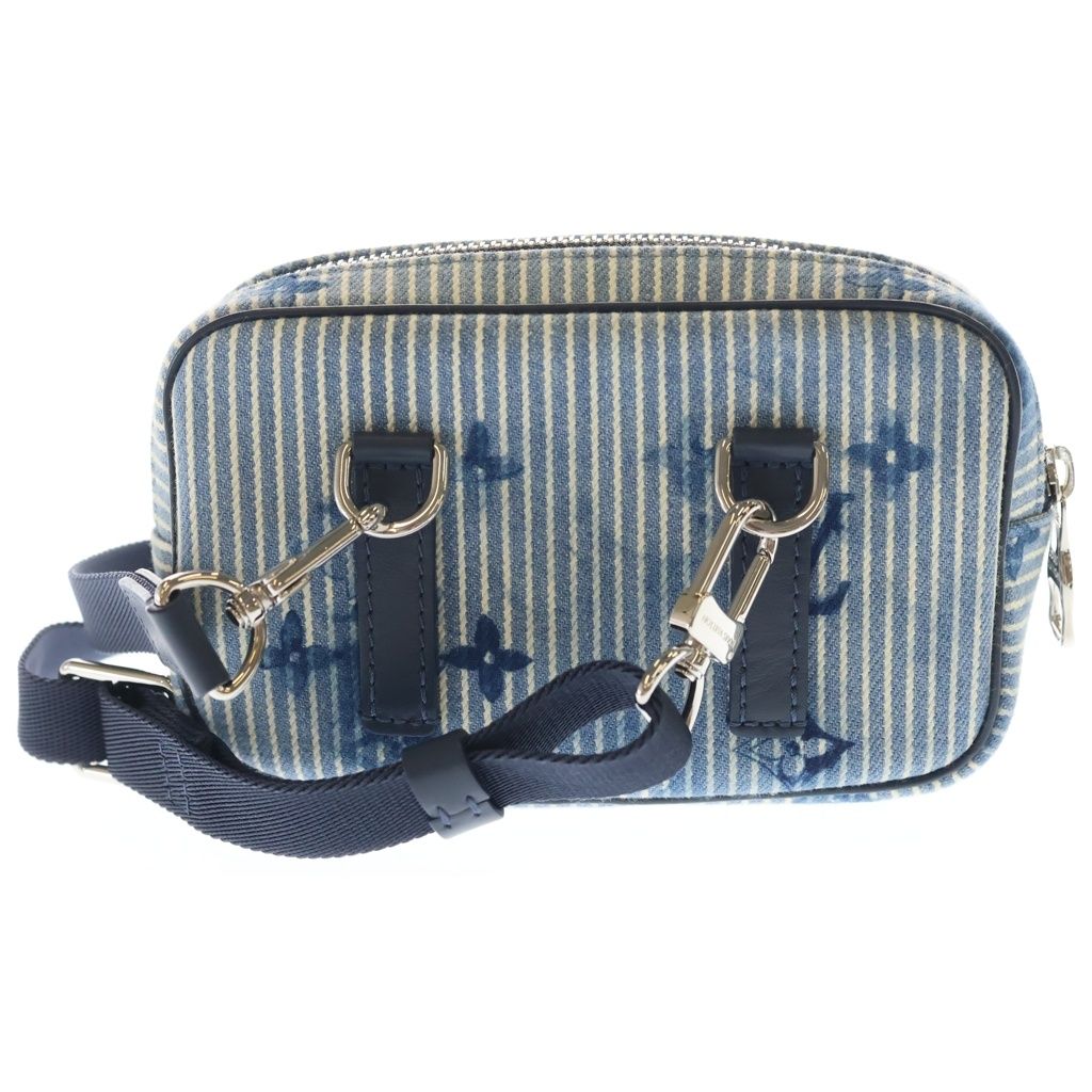 Louis Vuitton Outdoor Pochette Hickory Stripe Shoulder Bag Indigo — view 2