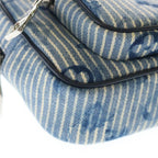 Louis Vuitton Outdoor Pochette Hickory Stripe Shoulder Bag Indigo — view 5