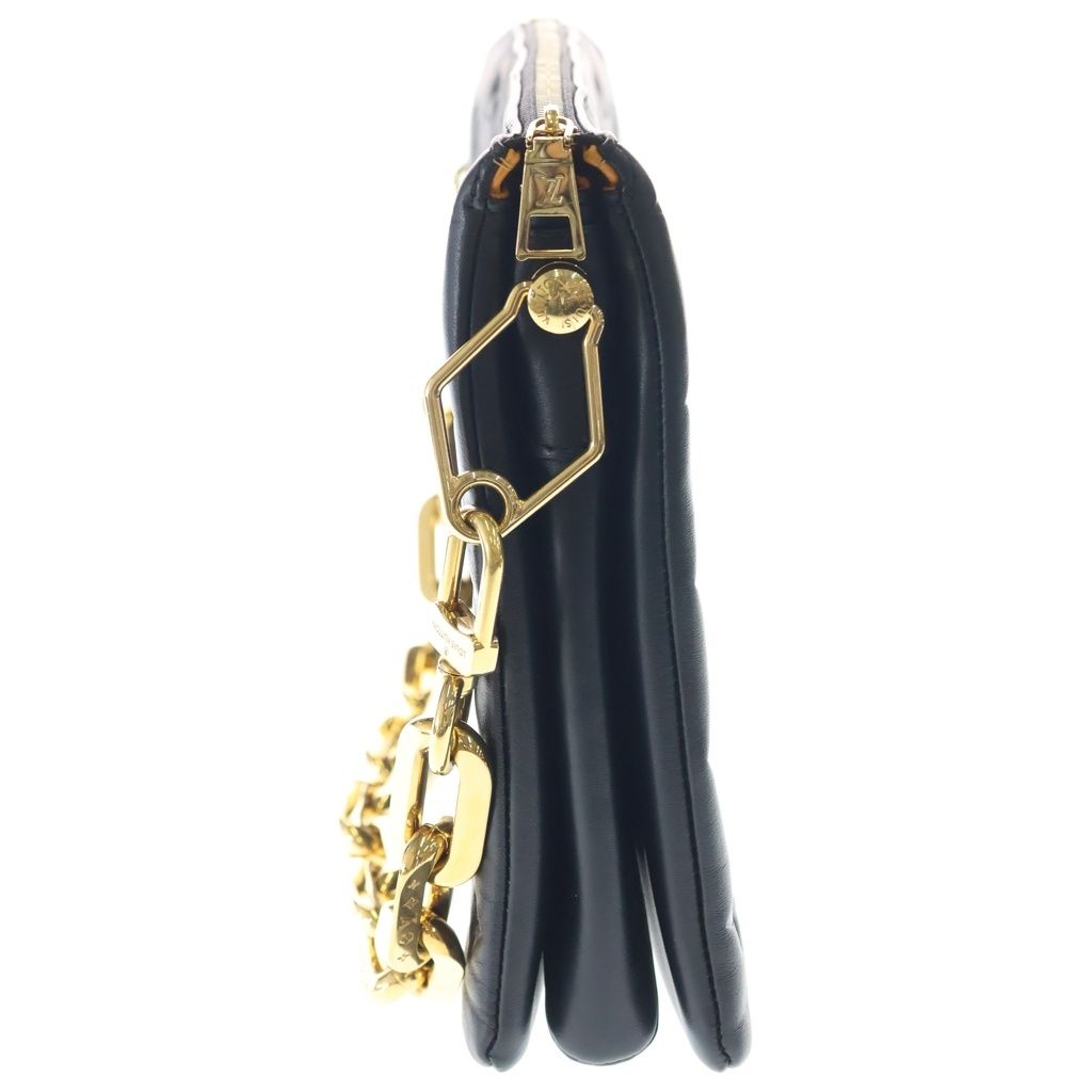 Louis Vuitton Coussin MM Shoulder Bag 2-Way Lambskin Black — view 3