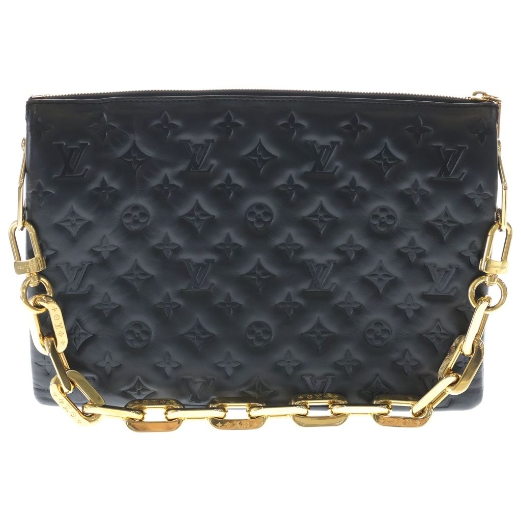 Louis Vuitton Coussin MM Shoulder Bag 2-Way Lambskin Black — view 2