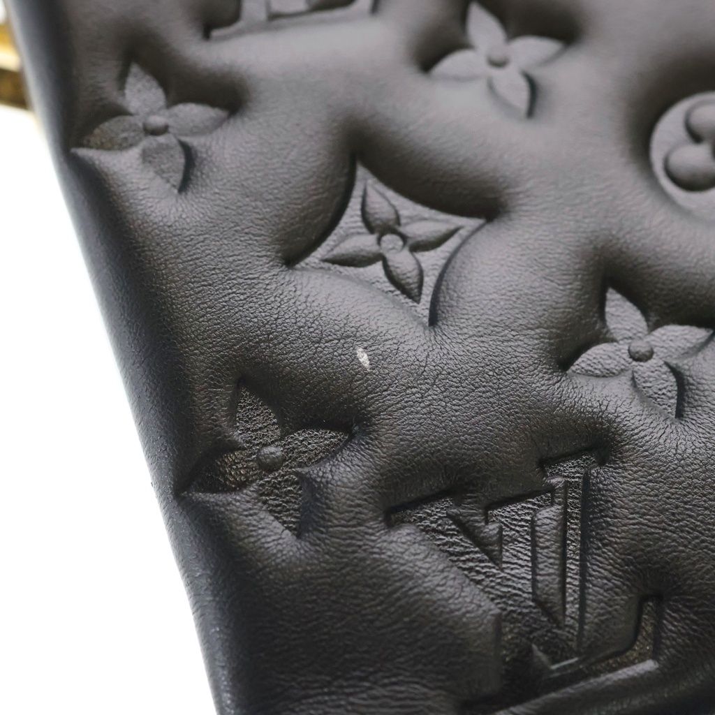 Louis Vuitton Coussin MM Shoulder Bag 2-Way Lambskin Black — view 8