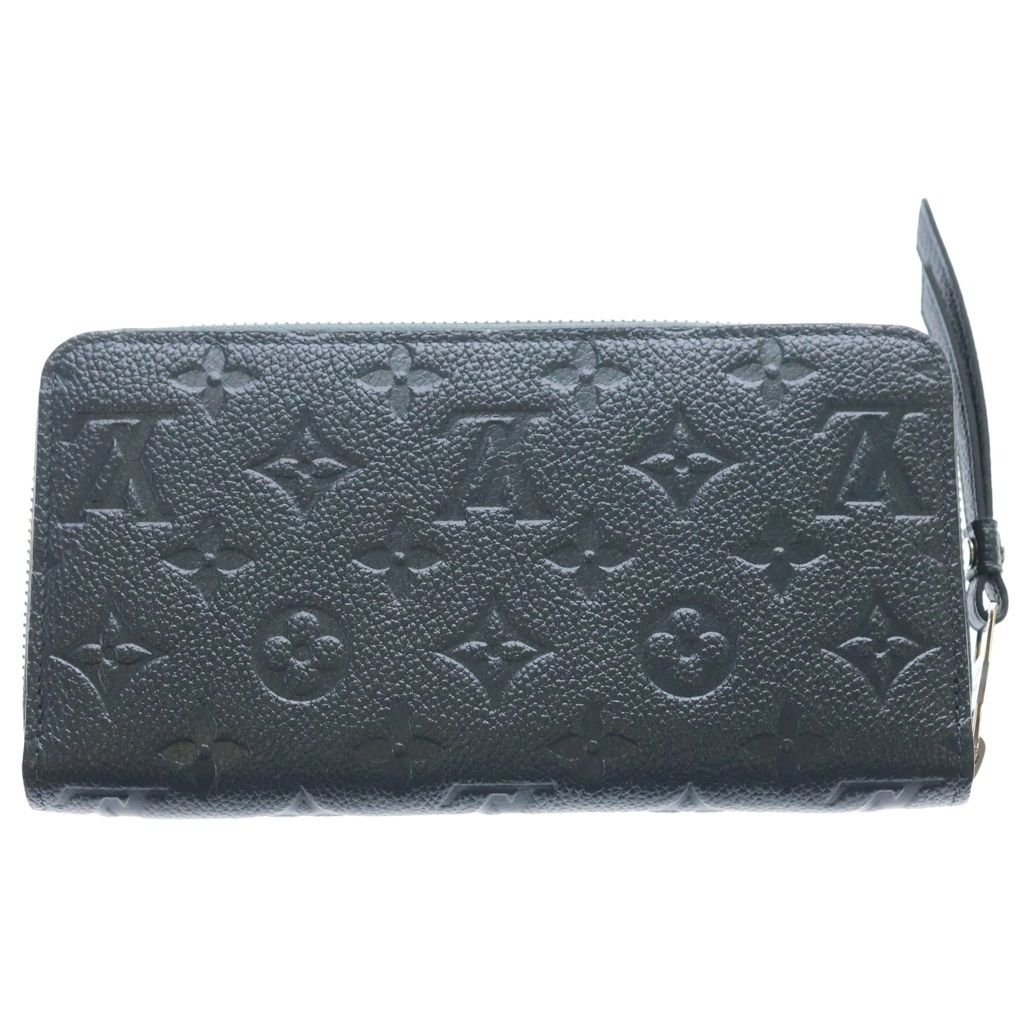 Louis Vuitton Monogram Empreinte Zippy Wallet Card Case Blue Metallic Leather — view 2