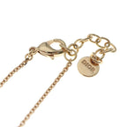 Dior Clair D Lune Rhinestone Faux Pearl Pendant Chain Pink Gold — view 4