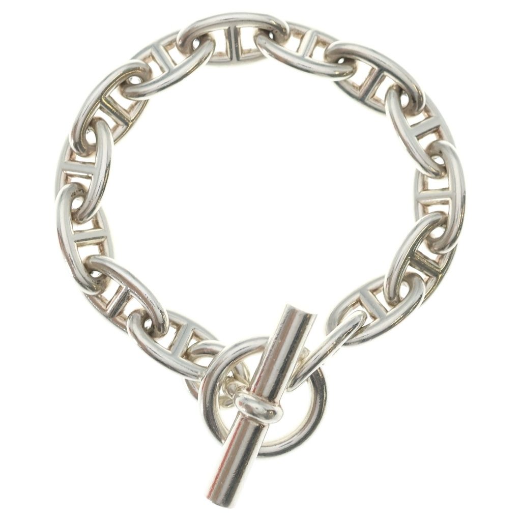 Hermes Chaine D'ancre GM Chain Bracelet Silver