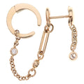 Hermes Chaine D'ancre Chaos Earrings Pink Gold