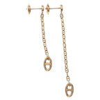 Hermes Chaine D'ancre Farandole Earrings Pink Gold — view 2