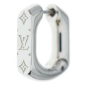 Louis Vuitton Monogram Chain Hoop Earrings Silver