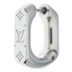 Louis Vuitton Monogram Chain Hoop Earrings Silver