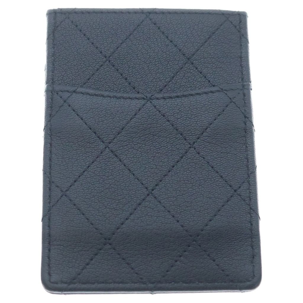 Chanel CC Logo Leather Card Case Black — view 2