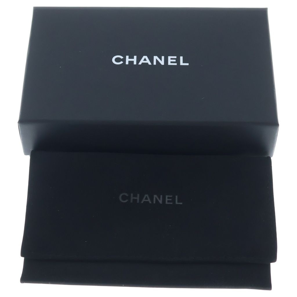 Chanel CC Logo Leather Card Case Black — view 6