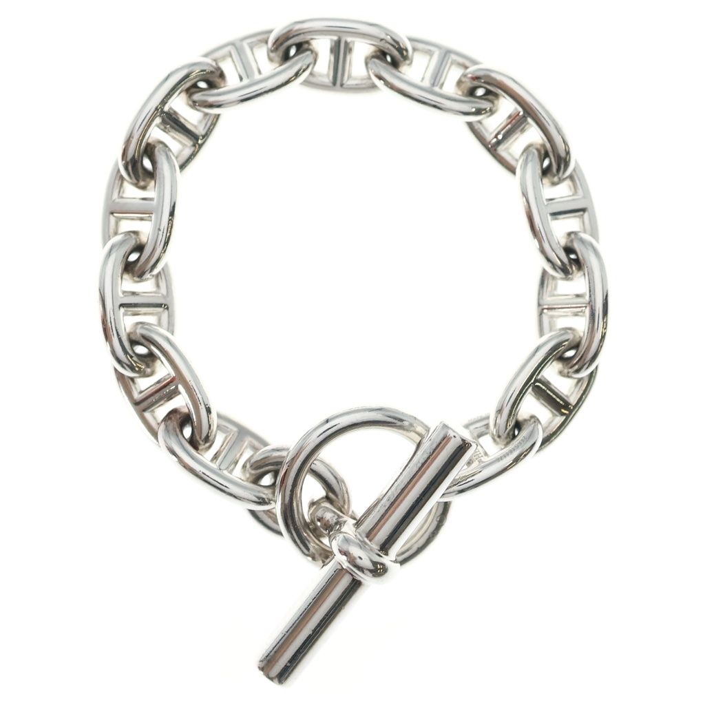 Hermes Chaine D'ancre MM Chain Bracelet Silver