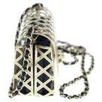 Chanel Cage Flap Metal Mini Shoulder Evening Bag Gold — view 3