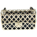 Chanel Cage Flap Metal Mini Shoulder Evening Bag Gold