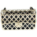 Chanel Cage Flap Metal Mini Shoulder Evening Bag Gold