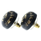 Chanel CC Logo Earrings Black — view 3