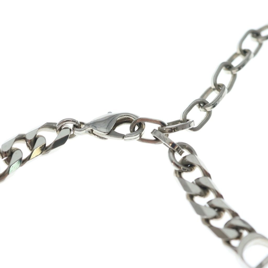 Dior CD Logo Icon Chain Link Necklace Silver — view 4