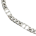 Dior CD Logo Icon Chain Link Necklace Silver