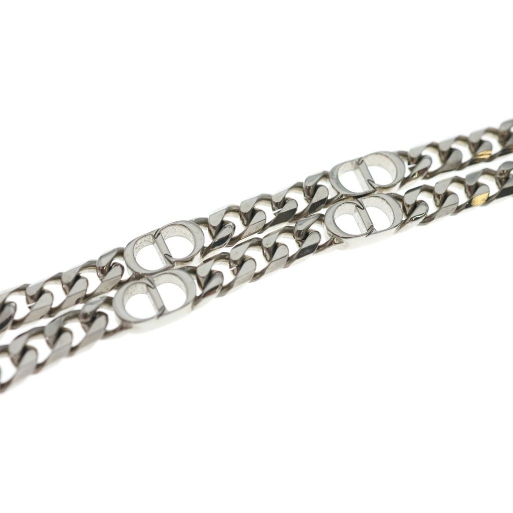 Dior CD Logo Icon Chain Link Necklace Silver — view 5