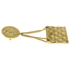 Chanel Quilted CC Logo Bag Motif Pin Badge Brooch Gold — view 4