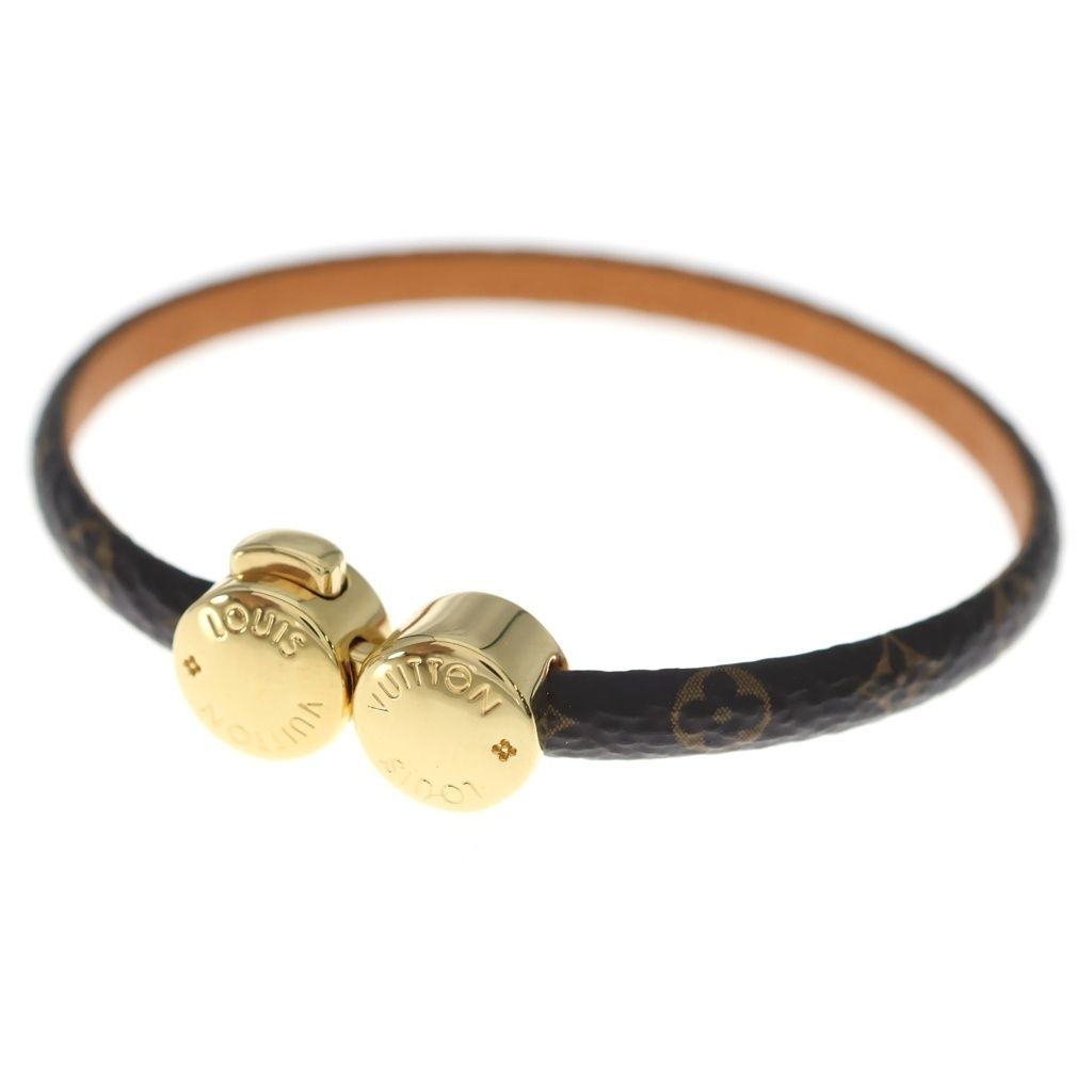 Louis Vuitton Monogram Bracelet Historic Mini Brown Gold