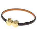Louis Vuitton Monogram Bracelet Historic Mini Brown Gold