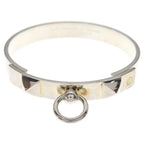 Hermes Collier de Chien LG Bangle Bracelet Silver — view 4