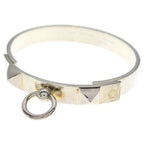 Hermes Collier de Chien LG Bangle Bracelet Silver