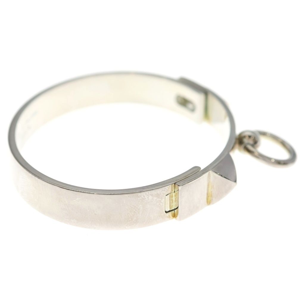 Hermes Collier de Chien LG Bangle Bracelet Silver — view 3