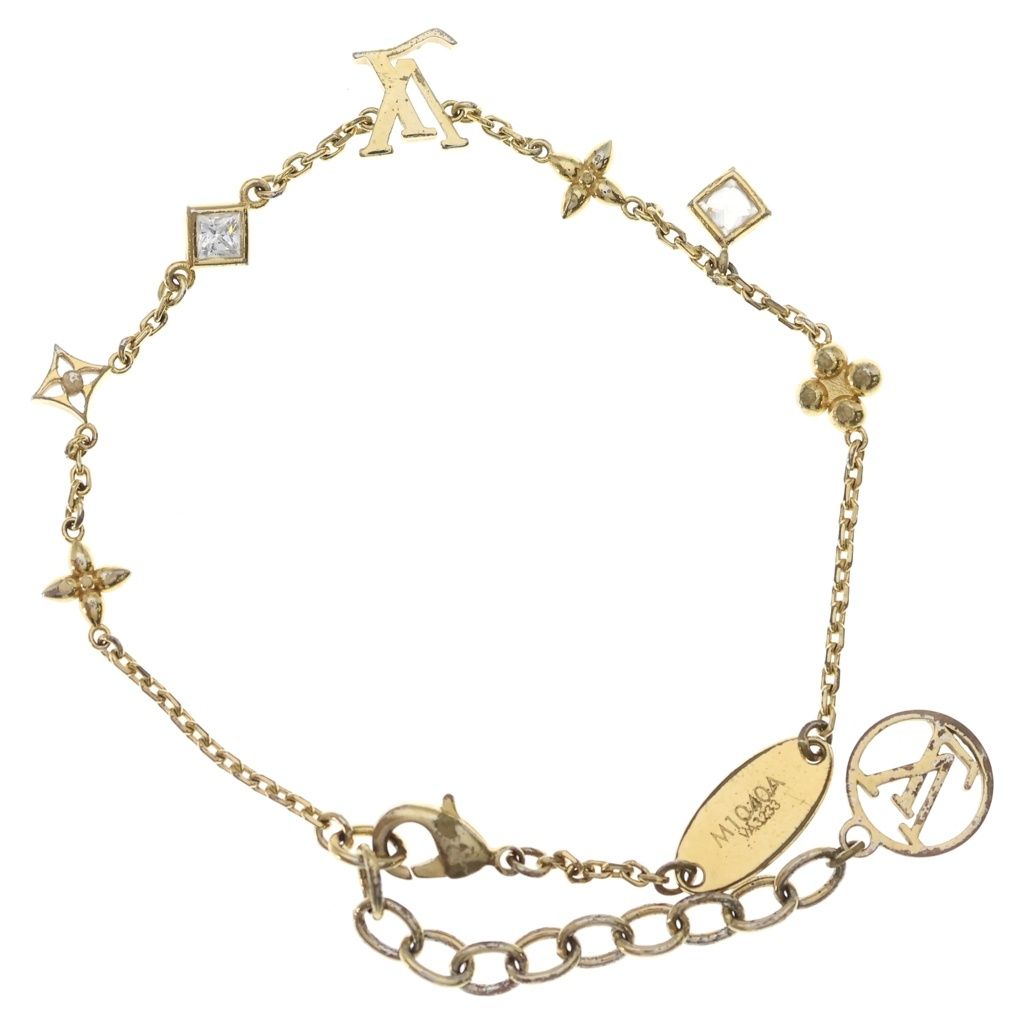 Louis Vuitton in the Sky Rhinestone Bracelet Gold — view 2