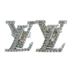 Louis Vuitton Iconic Strass Rhinestone Earrings Silver