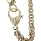 Chanel CC Logo Double Strand Pearl Pendant Chain White Gold — view 5