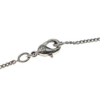 Chanel CC Logo Rhinestone Pendant Chain Silver — view 4