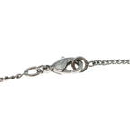 Chanel CC Logo Rhinestone Pendant Chain Silver — view 4