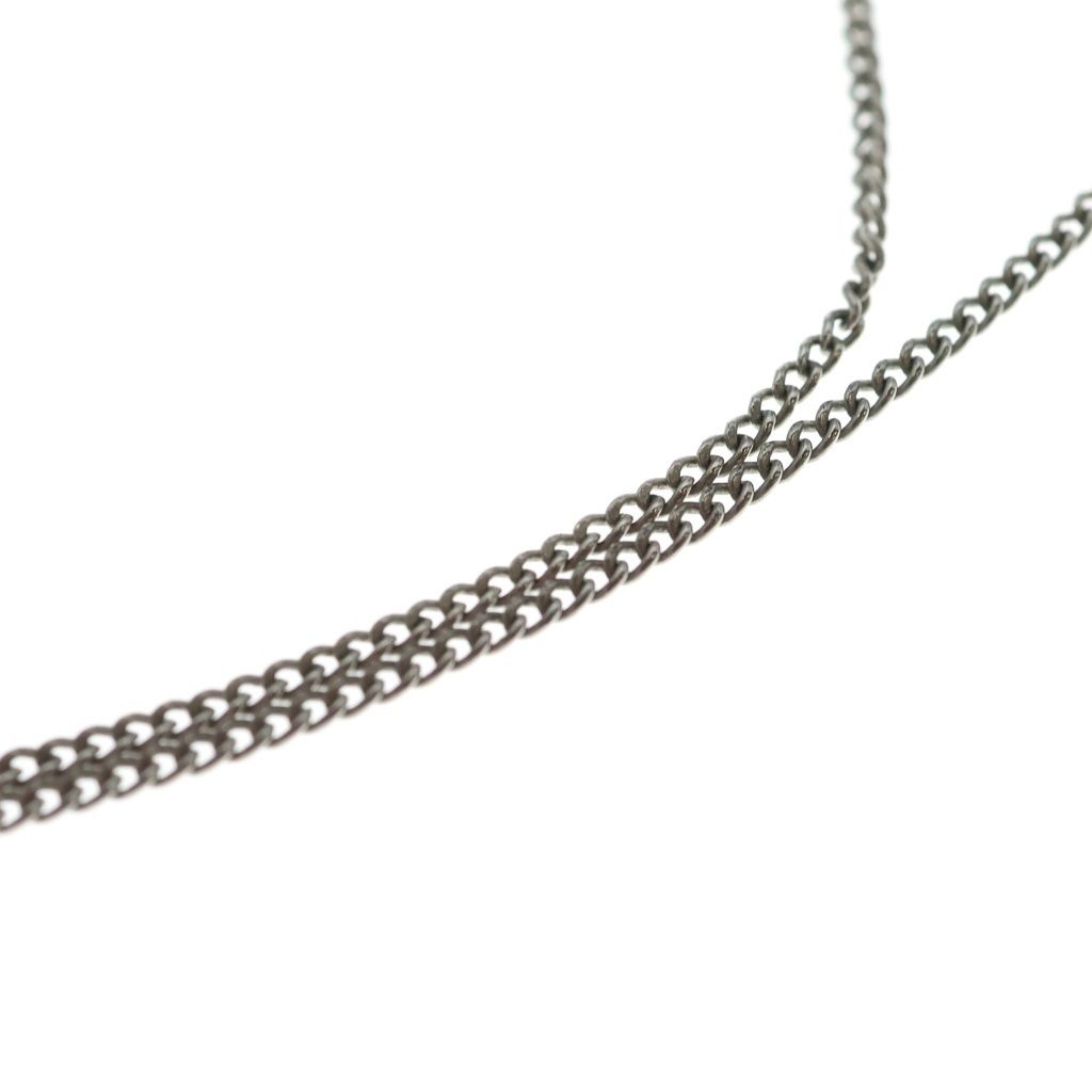 Chanel CC Logo Rhinestone Pendant Chain Silver — view 6