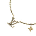 Louis Vuitton LV Iconic Necklace Rhinestone Gold Plated