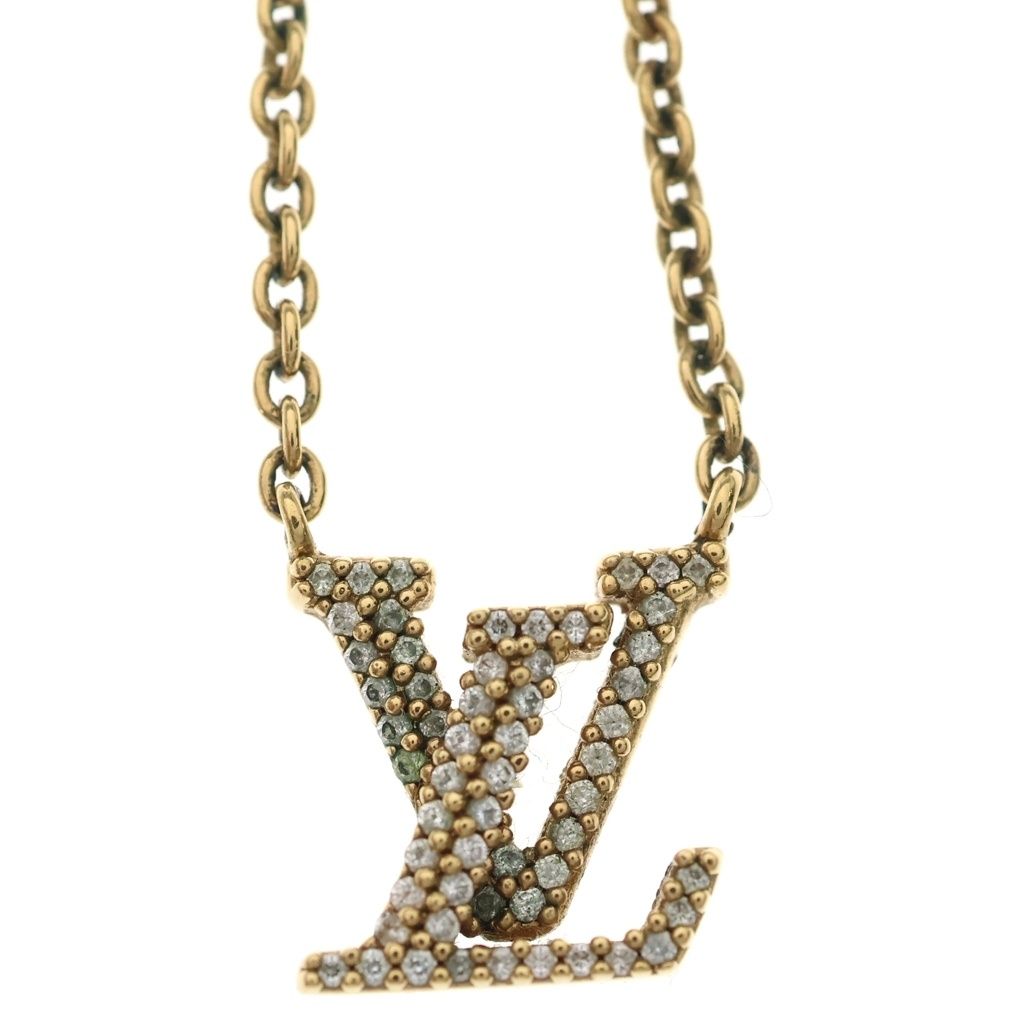 Louis Vuitton LV Iconic Necklace Rhinestone Gold Plated — view 3