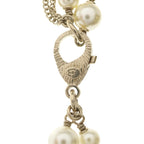 Chanel CC Logo Pearl Pendant Chain White Gold — view 6