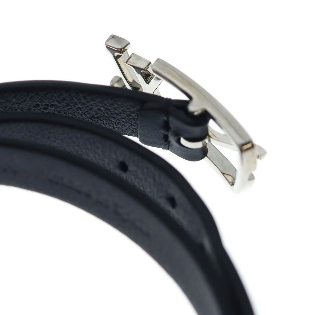 Louis Vuitton Bracelet Neogram Leather Black Silver 19 — view 6