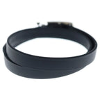 Louis Vuitton Bracelet Neogram Leather Black Silver 19 — view 2