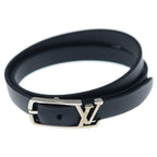 Louis Vuitton Bracelet Neogram Leather Black Silver 19 — view 4