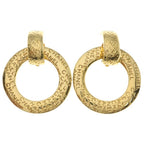 Chanel Motif Big Hoop Earrings Gold