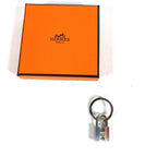 Hermes Charm Cadena Quiz Rainbow Metal Silver Keychain — view 8