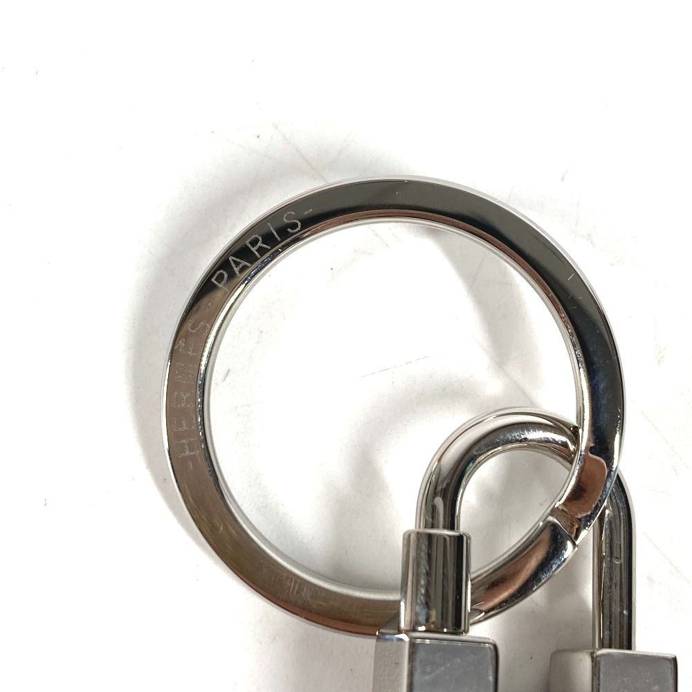 Hermes Charm Cadena Quiz Rainbow Metal Silver Keychain — view 7